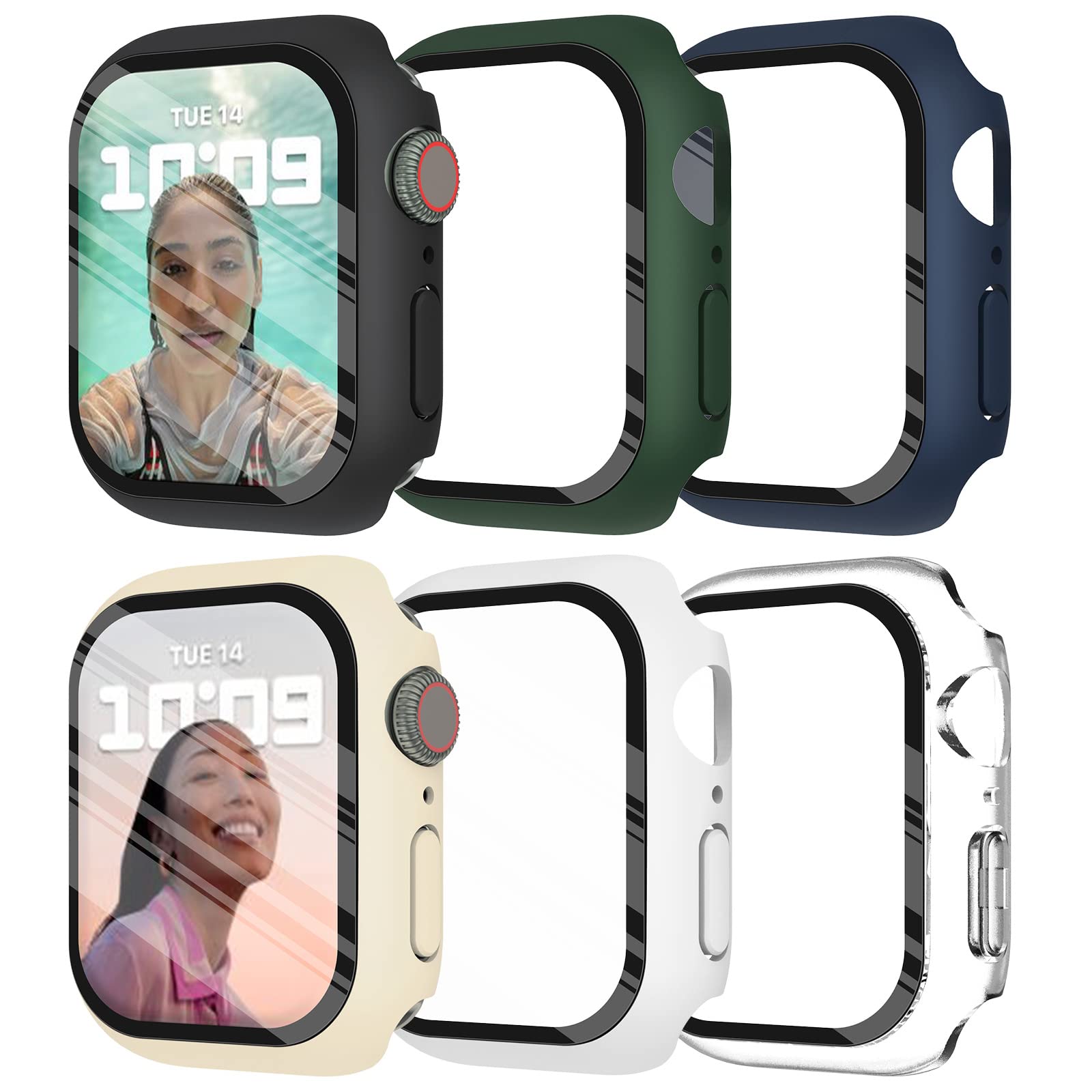 Iwatch Smartwatch Series 7 - Tempered Glass+cover For Apple Watch 9