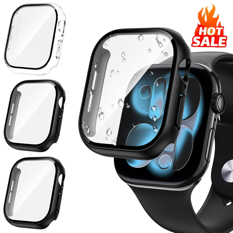 Iwatch Smartwatch Series 7 - 3pcs Glass+Cover For Apple Watch case