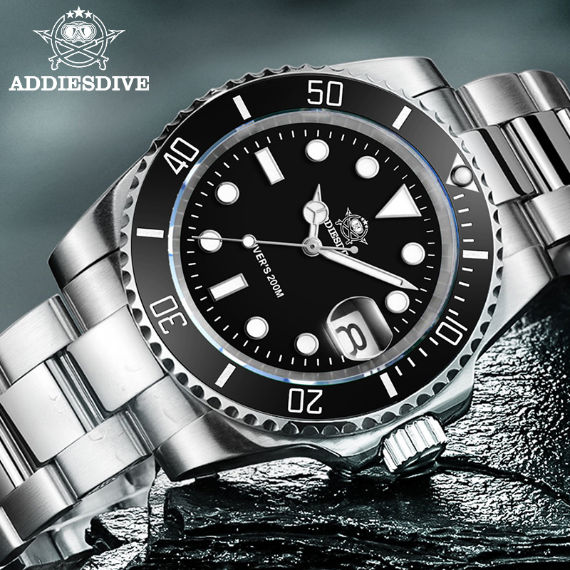 Watch Bezel Insert - ADDIESDIVE Men's Classic Watch with Ceramic