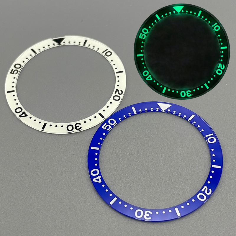 Watch Bezel Insert - 38mm Flat Acrylic Luminous Watch Bezel
