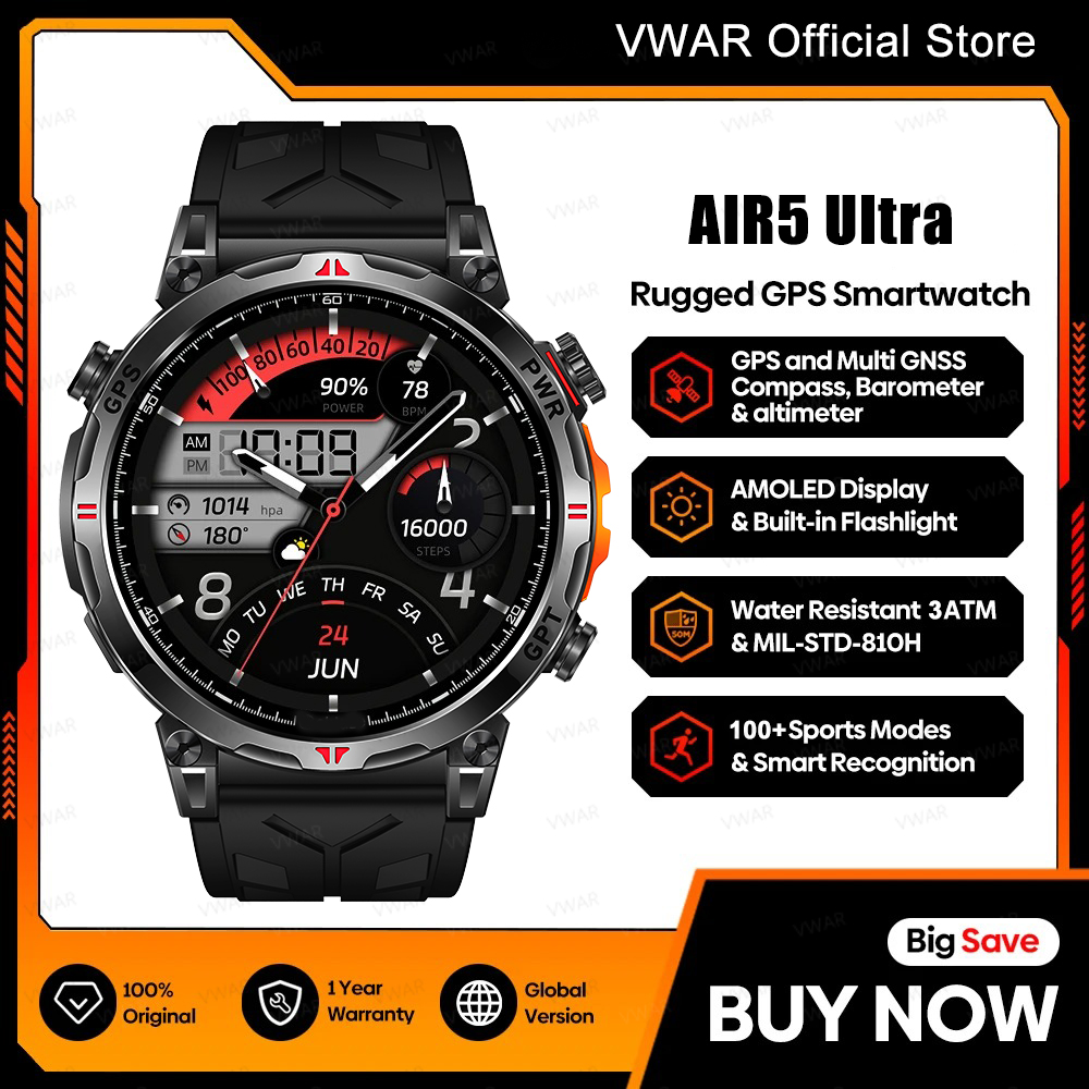 2025 New VWAR GPS Smartwatch 1 - огляд і ціна Watch Vs Amazfit