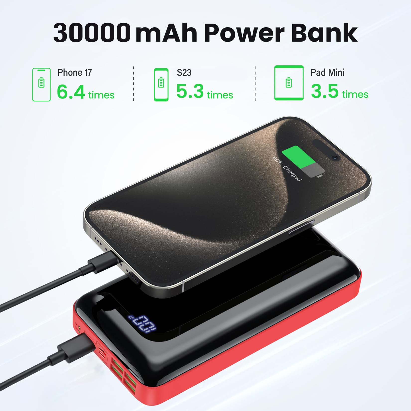 Portable Charger 30000mah Powe - огляд і ціна Smartwatch Phone Watches