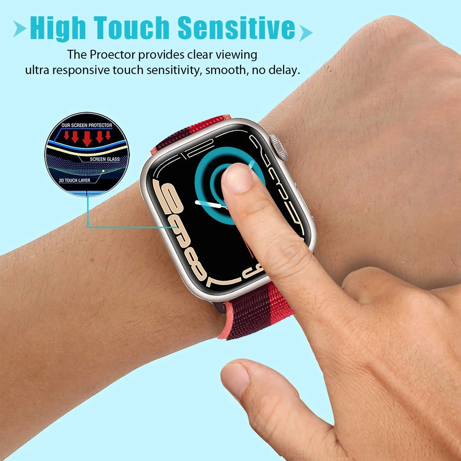 3D Tempered Glass For Apple Wa - огляд і ціна Iwatch Smartwatch Series 7
