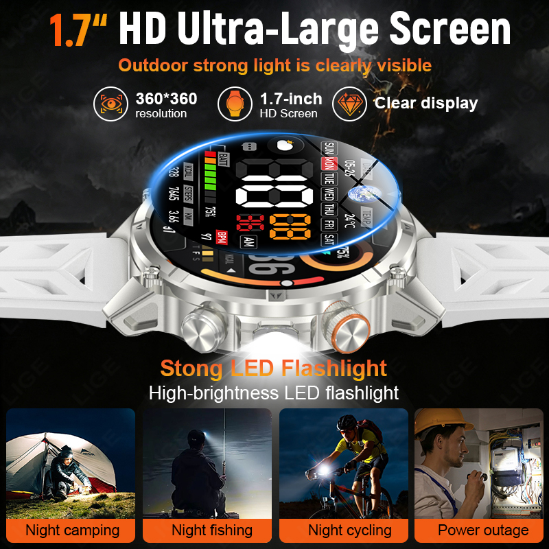 LIGE New Rugged Outdoor Men Sm - огляд і ціна Smartwatch Rugged Watches For Men