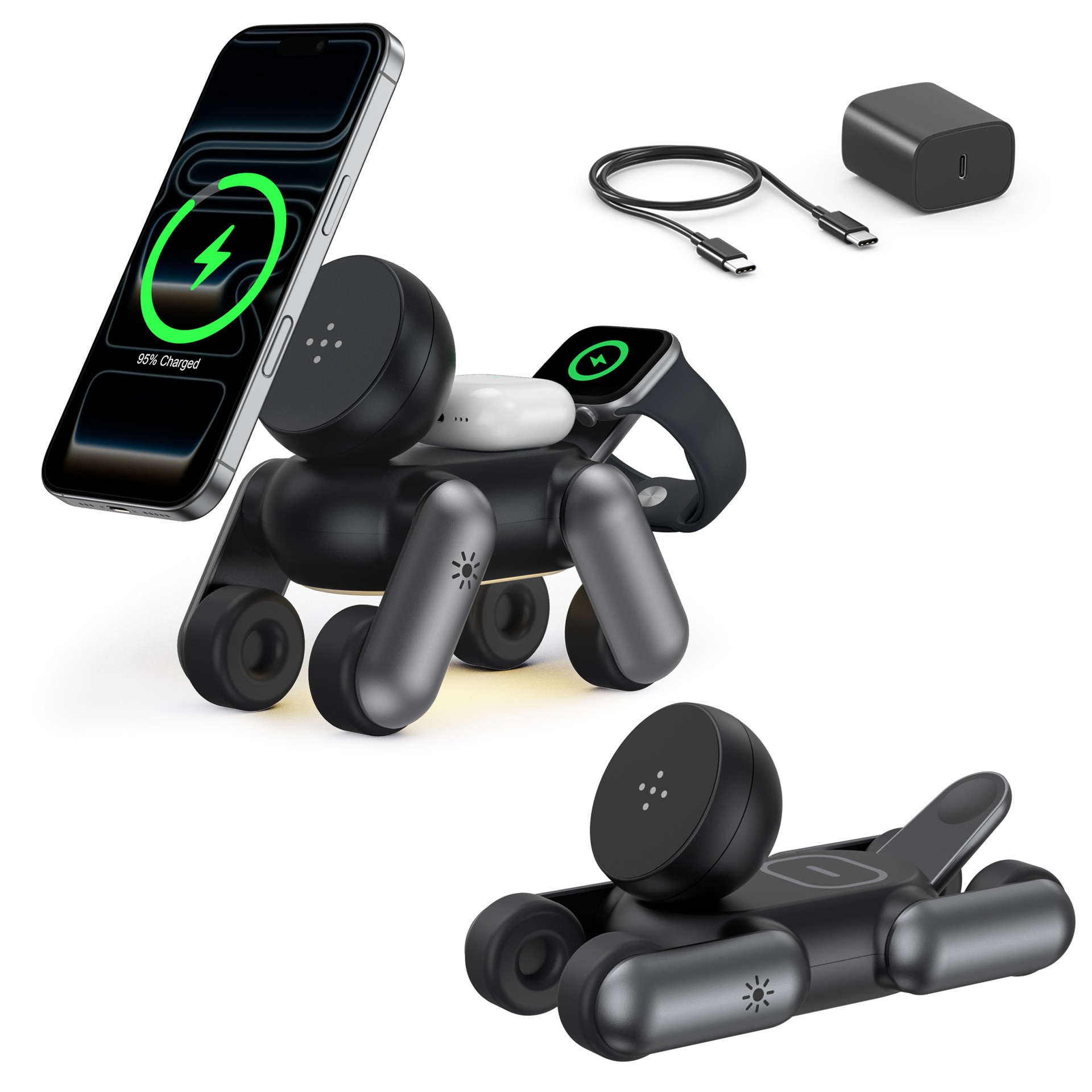 3-in-1 Magnetic Wireless Charg - огляд і ціна Smartwatch Phone Watches