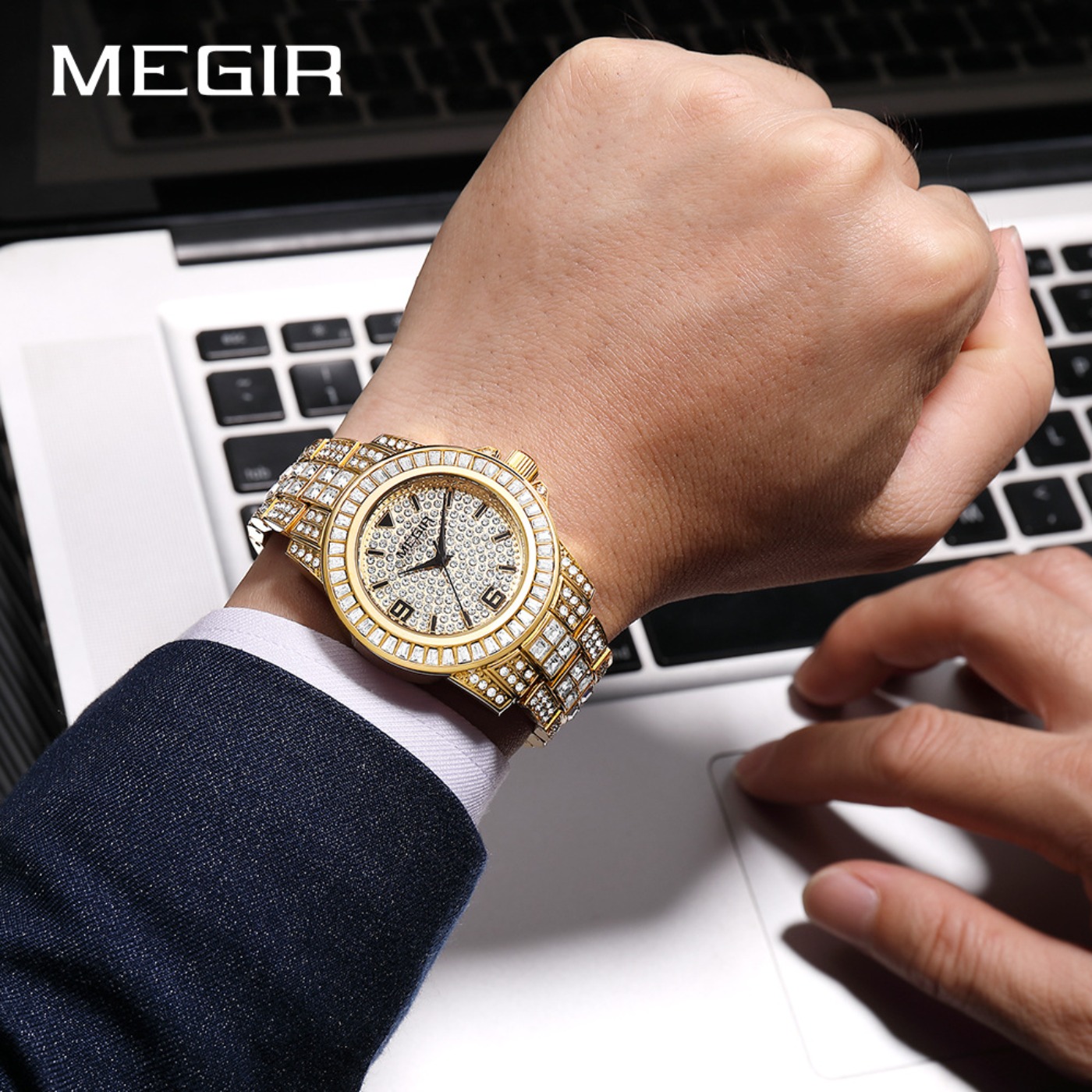 MEGIR Luxury Diamond Watches U - огляд і ціна Analog Quartz Watch