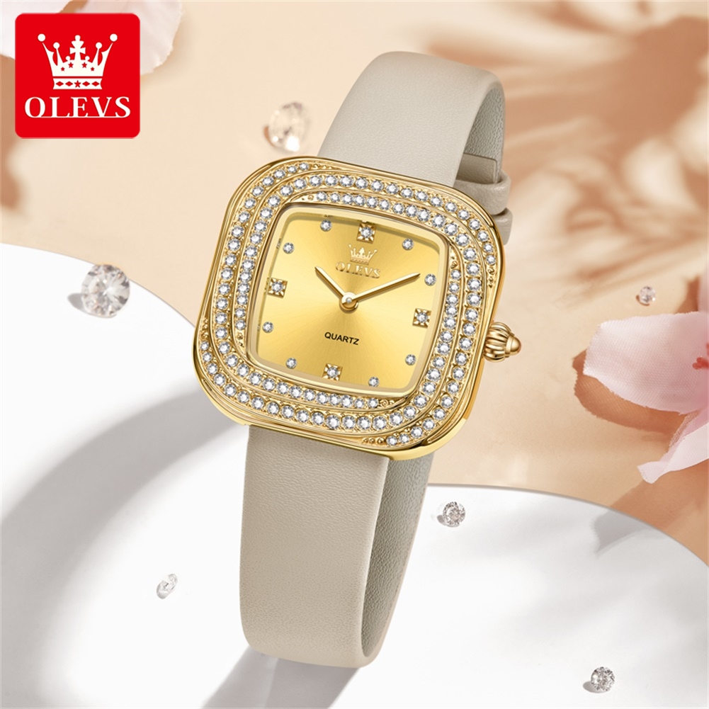 OLEVS Fashion Ladies' Square Q - огляд і ціна Watch Bezel Insert
