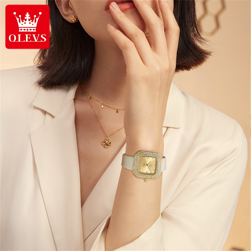 OLEVS Fashion Ladies' Square Q - огляд і ціна Watch Bezel Insert