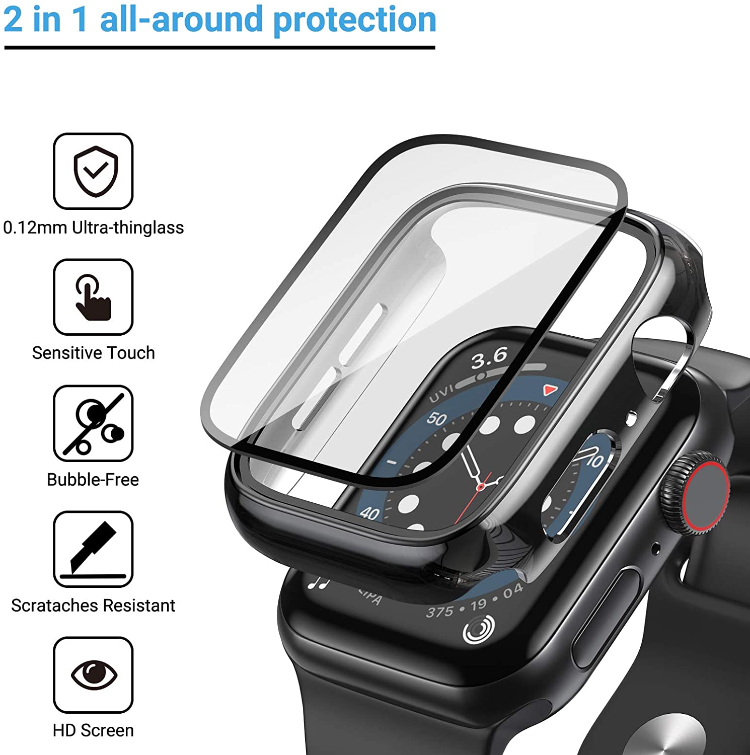 Glass+cover For Apple Watch Ca - огляд і ціна Iwatch Smartwatch Series 7