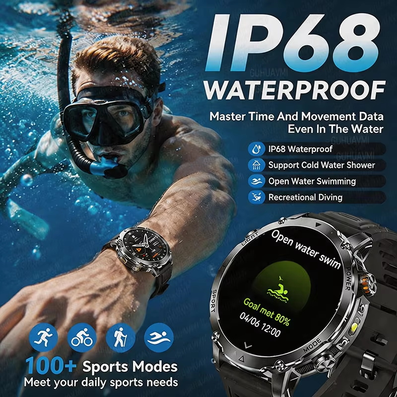 Outdoor Military 1400mAh 200-D - огляд і ціна Smartwatch Rugged Watches For Men