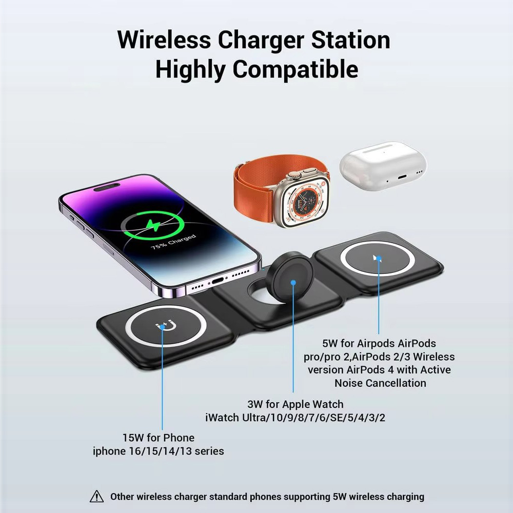 3-in-1 Magnetic Folding Wirele - огляд і ціна Smartwatch Phone Watches