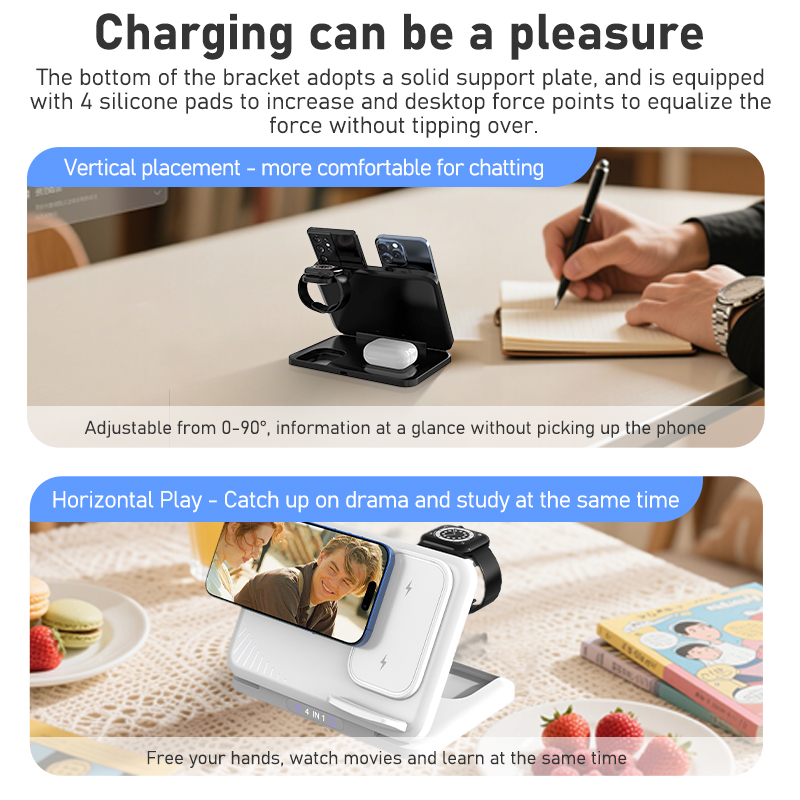 4 in 1 Dual Phone Wireless Cha - огляд і ціна Smartwatch Phone Watches