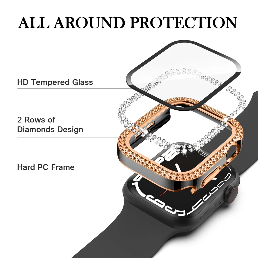 Diamond Cover For Apple watch  - огляд і ціна Iwatch Smartwatch Series 7