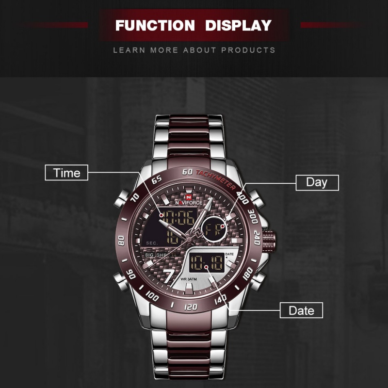 NAVIFORCE Men‘s New Analog Dig - огляд і ціна Analog Quartz Watch