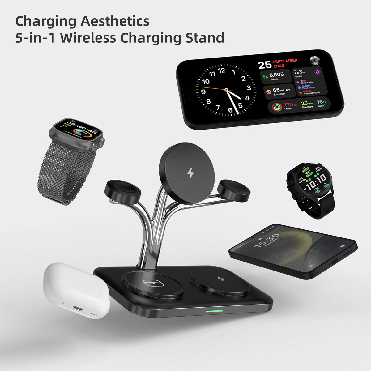 5 IN 1 Magnetic Wireless Charg - огляд і ціна Smartwatch Phone Watches