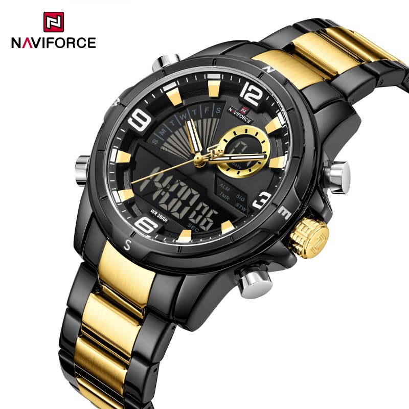 NAVIFORCE Men Dual Display Wat - огляд і ціна Analog Quartz Watch
