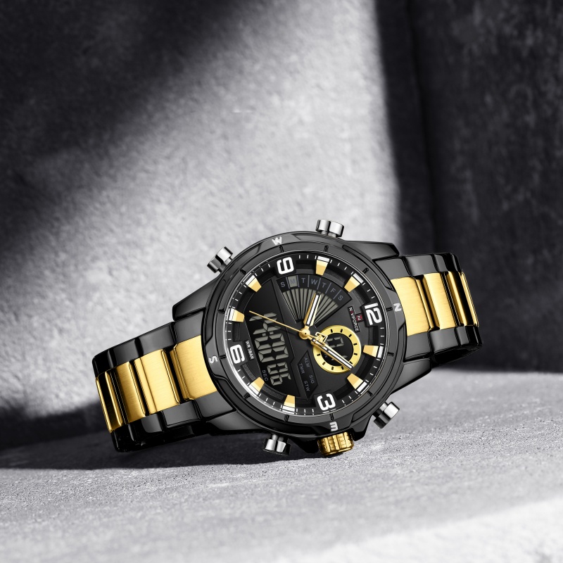 NAVIFORCE Men Dual Display Wat - огляд і ціна Analog Quartz Watch