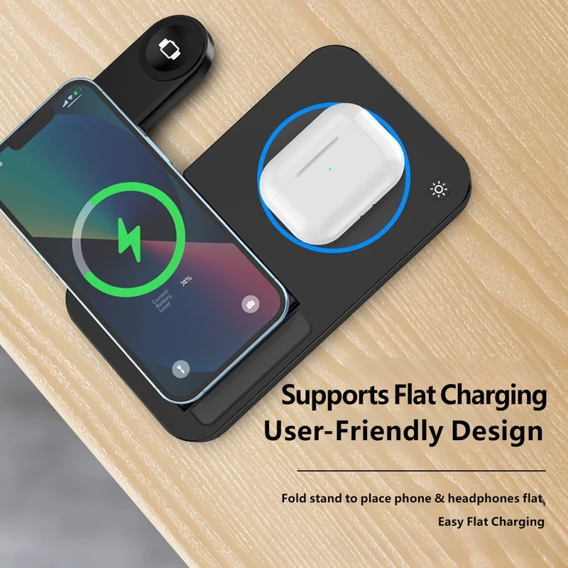 4 in 1 Folding Wireless Charge - огляд і ціна Smartwatch Phone Watches